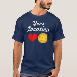 Camiseta T-shirt feito sob encomenda de Pickleball do lugar