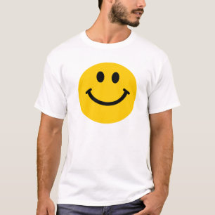 Camiseta T-shirt feliz amarelo da cara