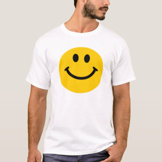 Camiseta T-shirt feliz amarelo da cara