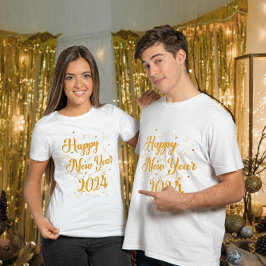 Camiseta T-Shirt feliz ano novo Branco