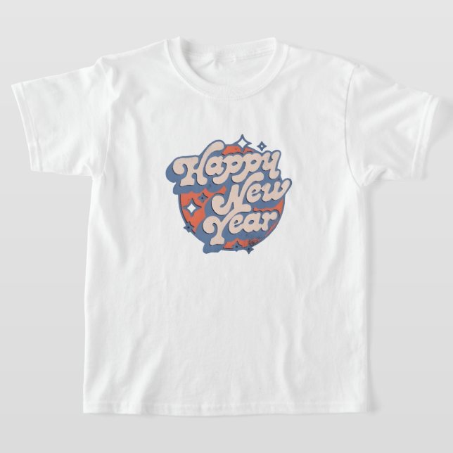 Camiseta T-Shirt "Feliz ano novo" - Design festivo e divert (Postura )