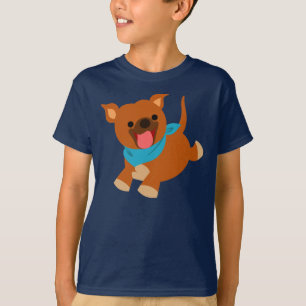 Camiseta T-shirt feliz bonito das crianças de Staffie dos