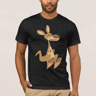 Camiseta T-shirt feliz bonito do canguru dos desenhos
