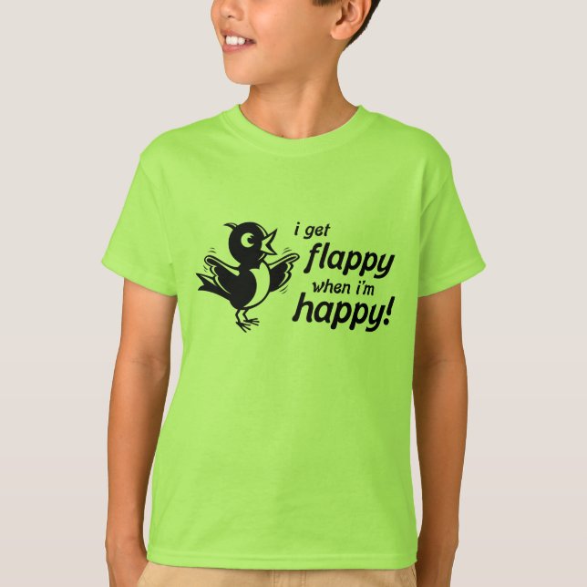 Camiseta T-shirt feliz de Flappy (Frente)