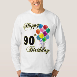 Camiseta T-shirt feliz do aniversário do 90