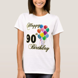 Camiseta T-shirt feliz do aniversário do 90