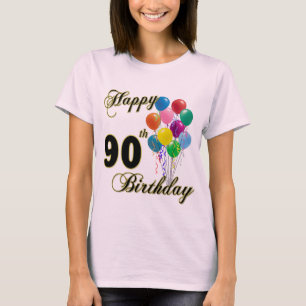 Camiseta T-shirt feliz do aniversário do 90