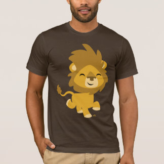 Camiseta T-shirt feliz do leão dos desenhos animados