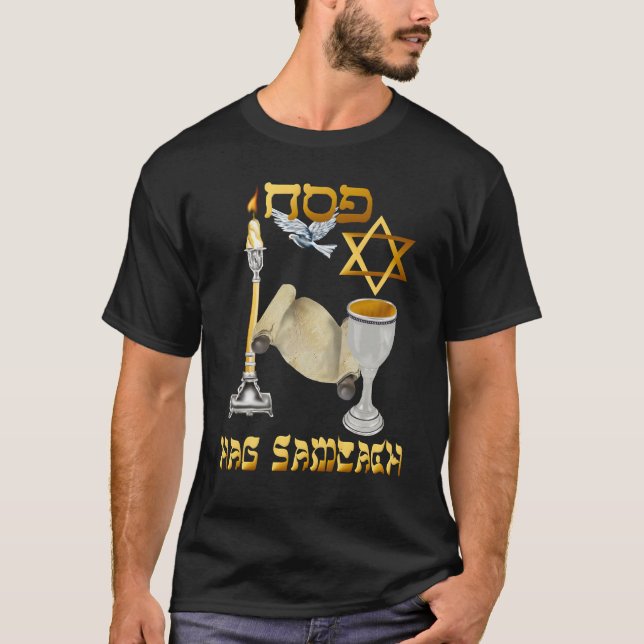 Camiseta T-shirt feliz do Passover (Frente)