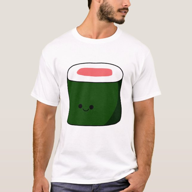 Camiseta T-shirt feliz do sushi (Frente)