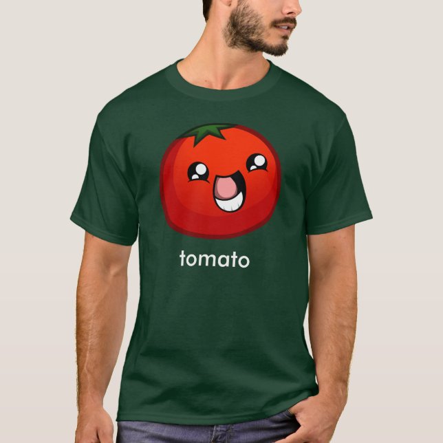 Camiseta T-shirt feliz do tomate (Frente)