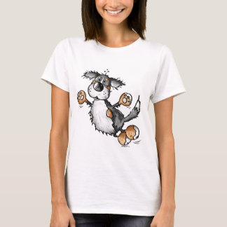 Camiseta T-shirt feliz dos desenhos animados do cão de