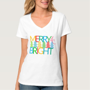 Camiseta T-shirt feliz e Feriado Brilhante