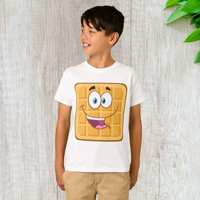 Camiseta T-Shirt Feliz Face Waffle (Criador carregado)
