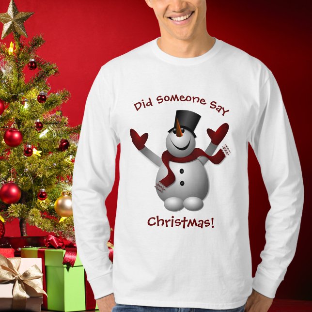 Camiseta T-Shirt Feliz Natal (Funny Christmas Snowman T-Shirt)