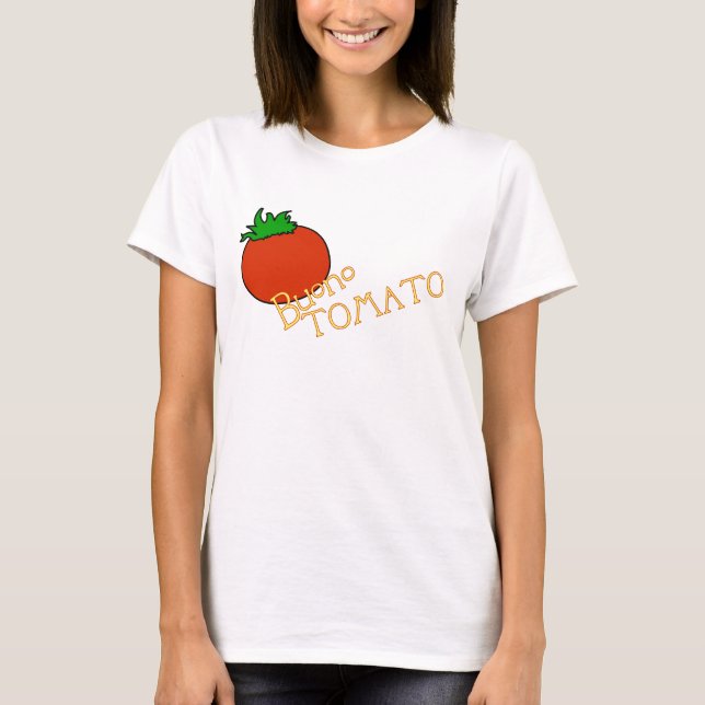 Camiseta T-shirt fêmea 1 do tomate de APH Buono (Frente)