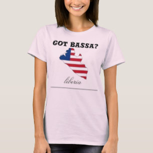 CAMISETA T-SHIRT FÊMEA DA BANDEIRA DE LIBERIA (TRIBO DE