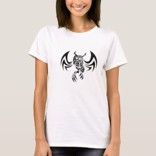 Camiseta T-shirt feminina com coruja tribal