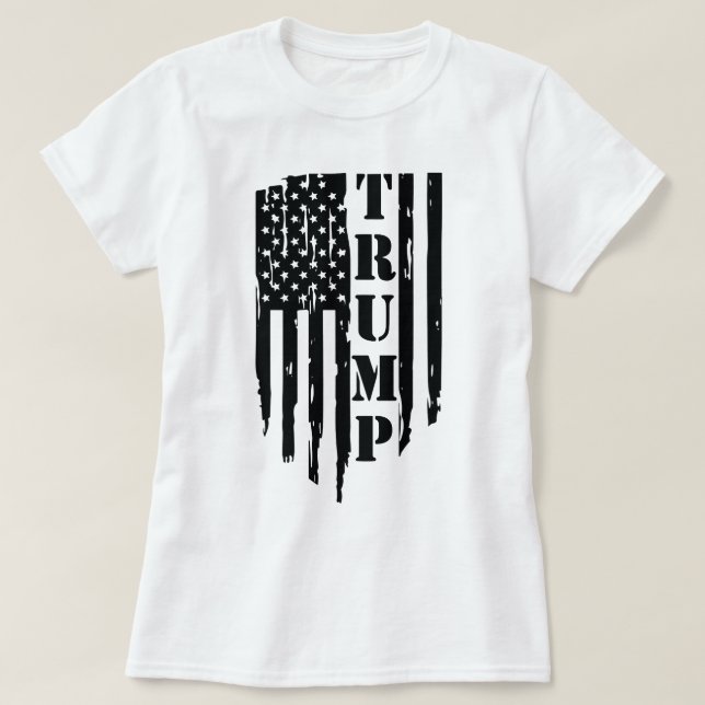 Camiseta T-shirt feminina da Bandeira Americana (Frente do Design)
