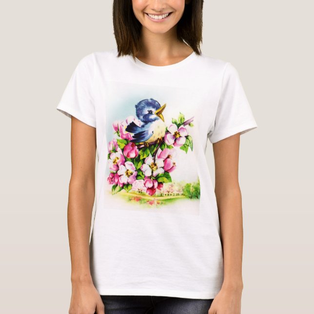 Camiseta t-shirt feminina de adoradores de aves (Frente)