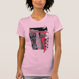 Camiseta T-shirt feminina de na moda com uma fotografia