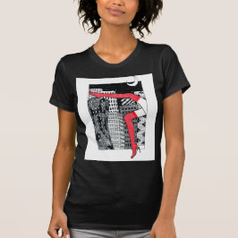 Camiseta T-shirt feminina de na moda com uma fotografia