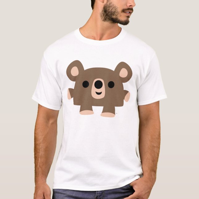 Camiseta T-shirt feminina de Urso Curto e Bonito (Frente)
