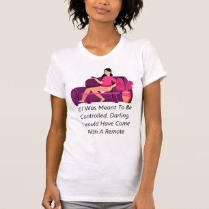Camiseta T-shirt feminina do controle remoto