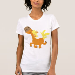Camiseta T-shirt feminina feliz do cartoon Pony
