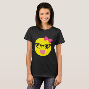 Camiseta T-shirt feminino bonito de Emoji