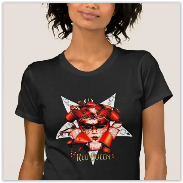 Camiseta T-Shirt feminino | Rainha Vermelha | Moda oculta (Criador carregado)
