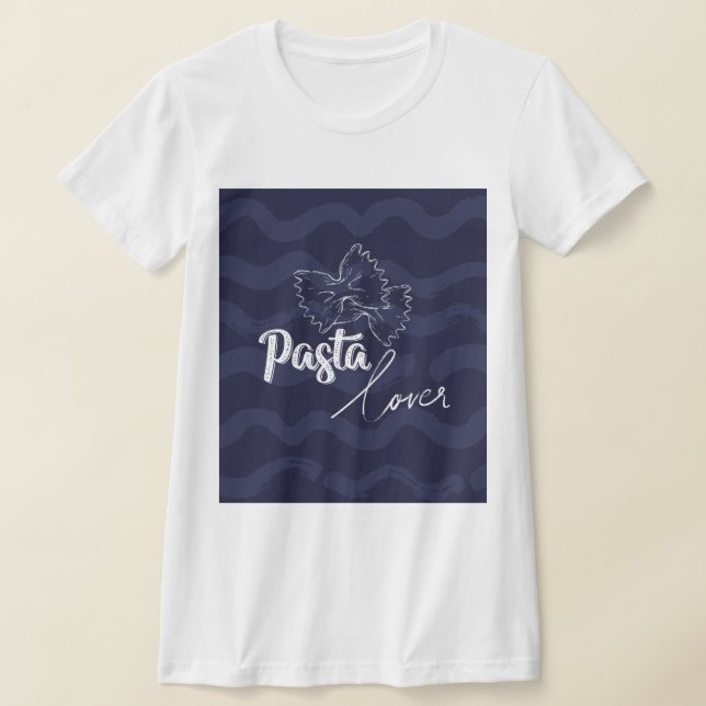 Camiseta T-shirt femme « Pasta Lover » – Mode foodie Italie (Postura )
