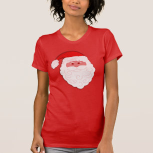 Camiseta T-shirt festivo da cara do papai noel do Natal