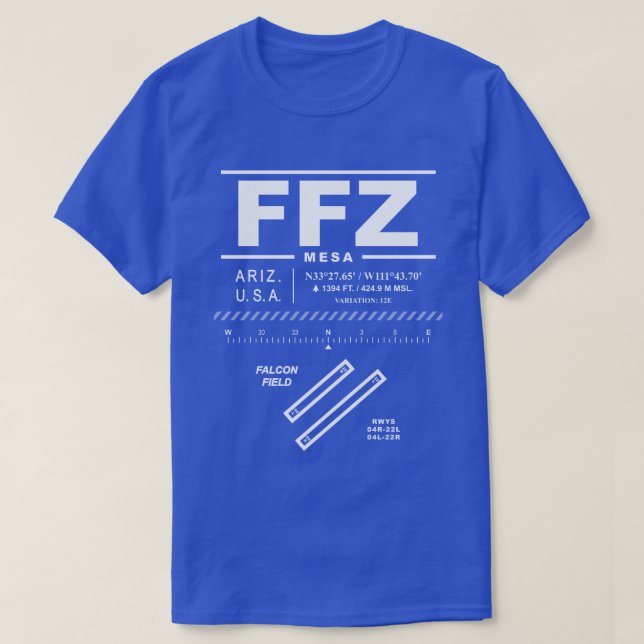Camiseta T-Shirt FFZ do Aeroporto de Campo Falcon (Frente do Design)