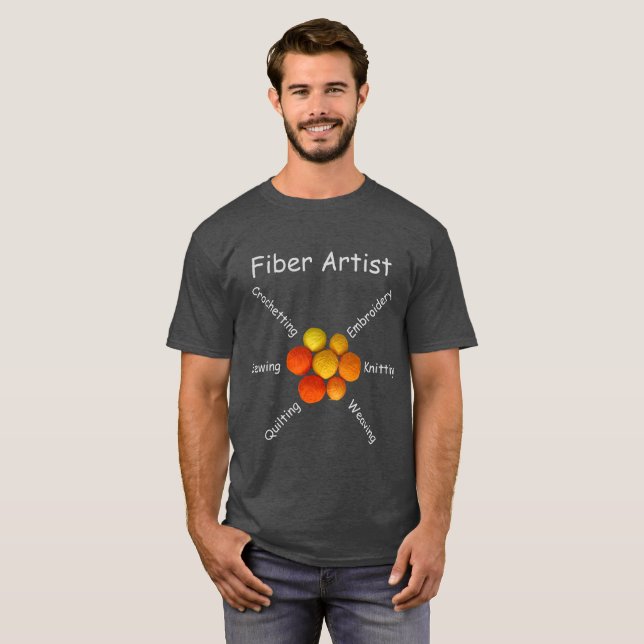 Camiseta T-shirt - Fiber Artist (escuro) (Frente Completa)