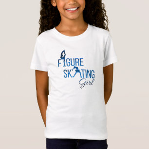 Camiseta T-shirt Figura patinando de azul