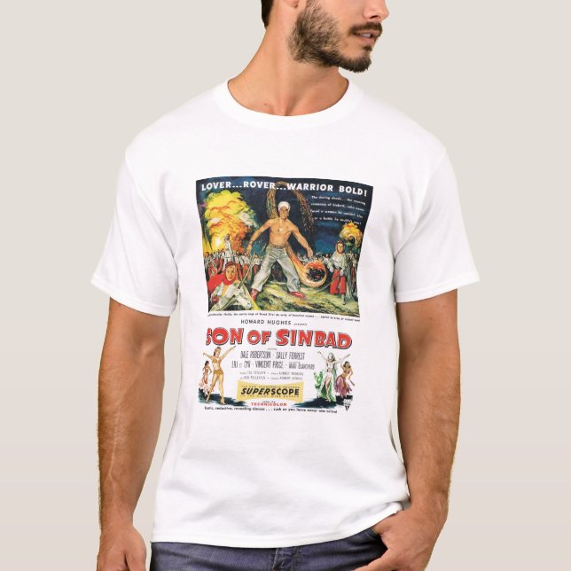 Camiseta T-shirt - filho do ANÚNCIO do filme de Sinbad - (Frente)