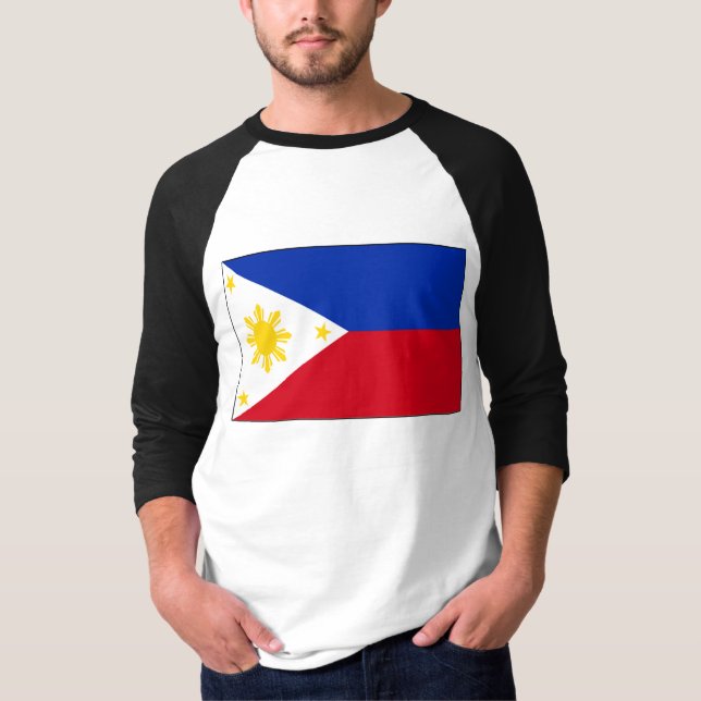 Camiseta T-shirt filipinos e presentes da bandeira (Frente)