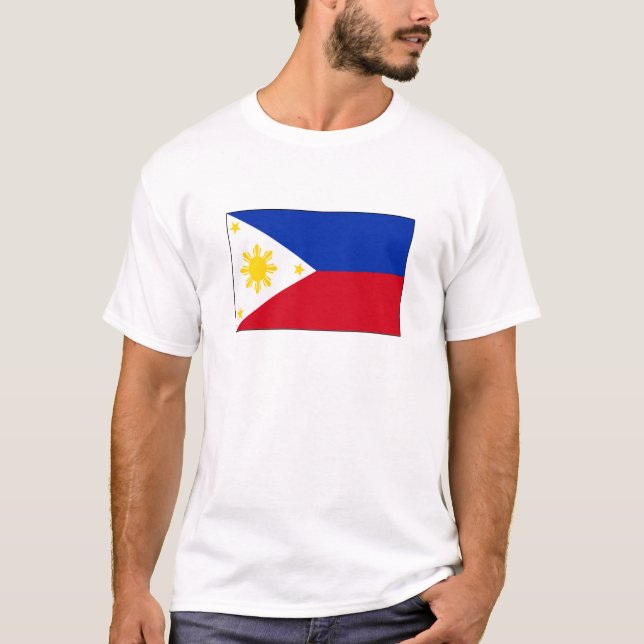 Camiseta T-shirt filipinos e presentes da bandeira (Frente)