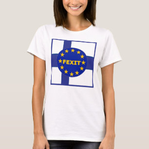 Camiseta T-Shirt Finlândia Bandeira EU Fexit