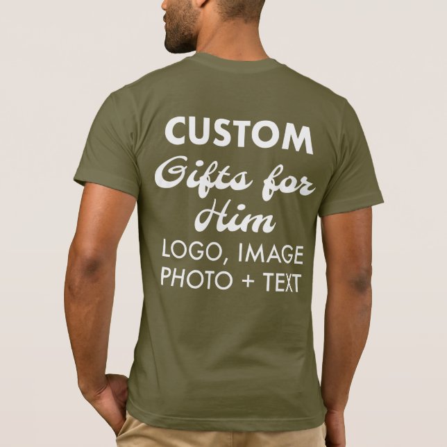 Camiseta T-Shirt fino de Impressão traseiro personalizado (Verso)