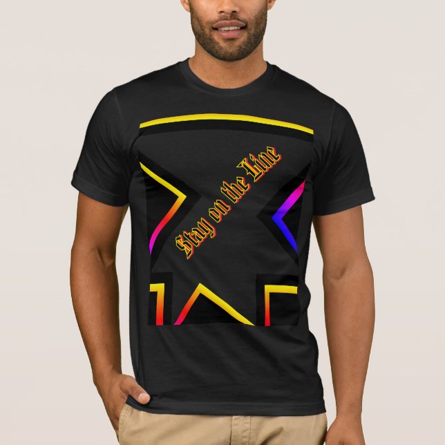 Camiseta T-Shirt fique na linha  (Frente)