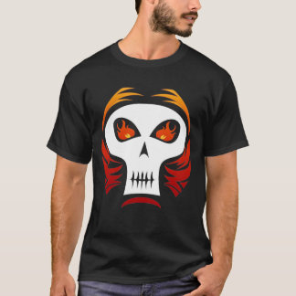 Camiseta T-shirt flamejante do crânio