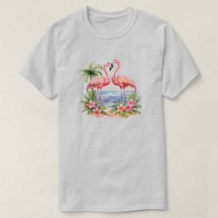 Camiseta T-Shirt Flamingo Rosa