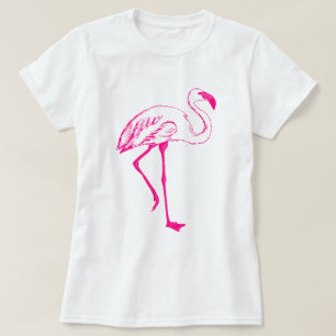Camiseta T-Shirt Flamingo, Rosa bonito