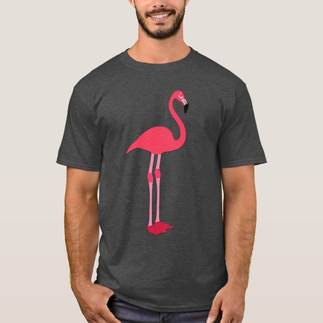 Camiseta T-Shirt Flamingo Rosa Grande (Frente)