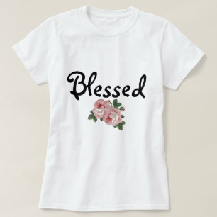 Camiseta T-shirt floral abençoado