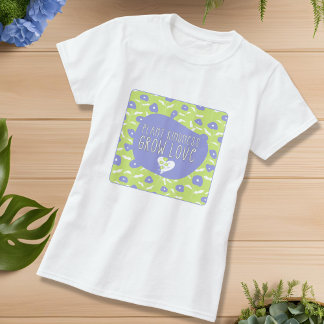Camiseta T-Shirt Floral Azul e Verde