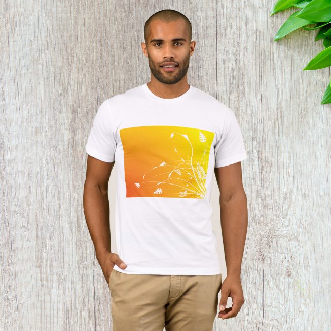 Camiseta T-Shirt Floral de ouro (Criador carregado)