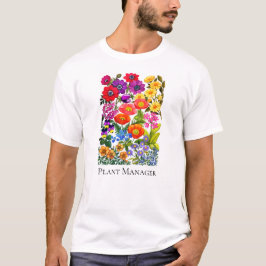 Camiseta T-shirt floral do jardim das plantas de jardinagem